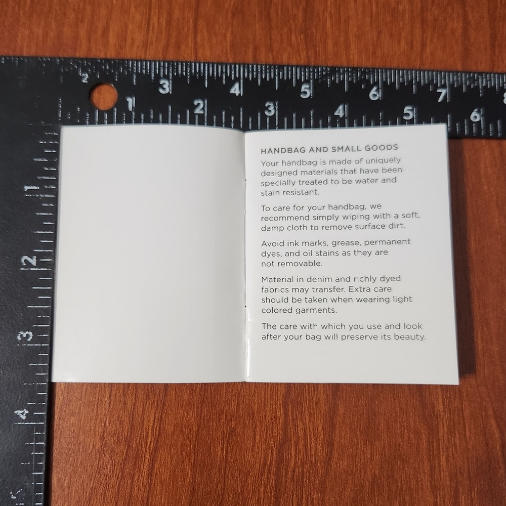 Michael Kors Handbag Care Card Booklet - Picture 8 of 8